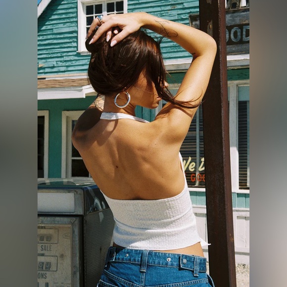 Princess Polly Moderna White Halter Lace Top - Picture 2 of 6